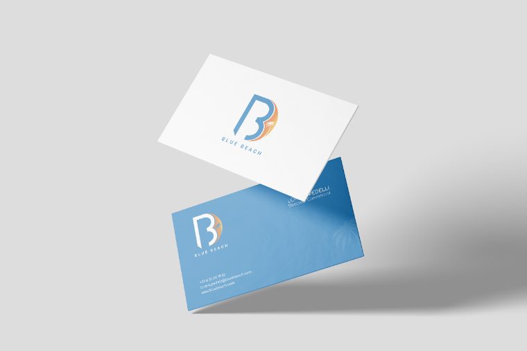 Cartes de visite Blue Beach