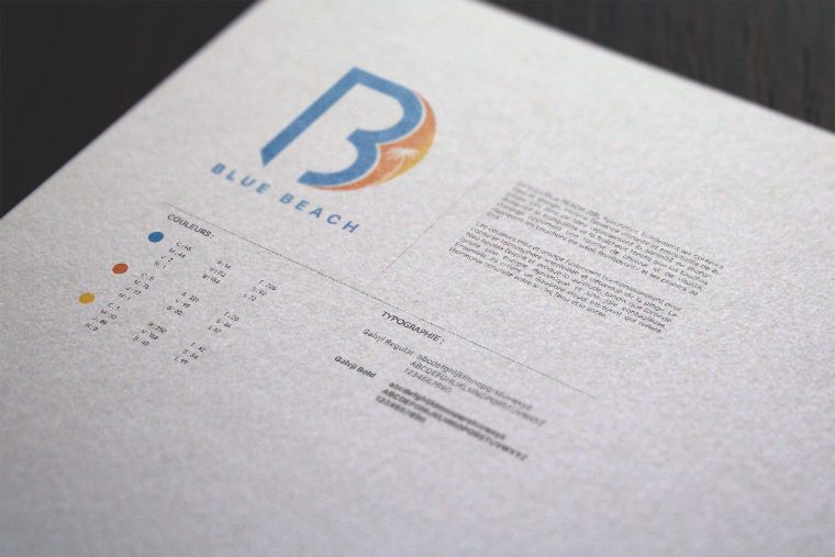 Charte graphique Blue Beach