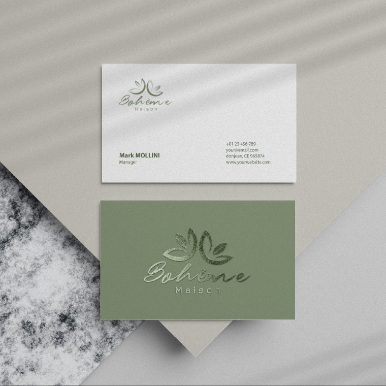 Cartes de visite Bohème Maison